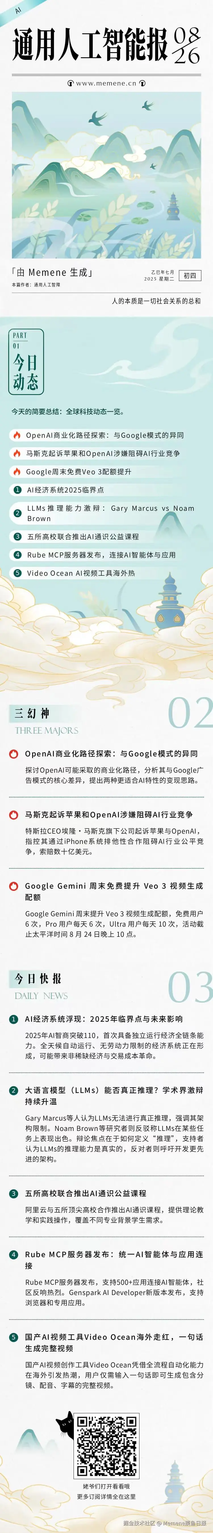 Memene摸鱼日报于2025-08-26 01:15发布的图片